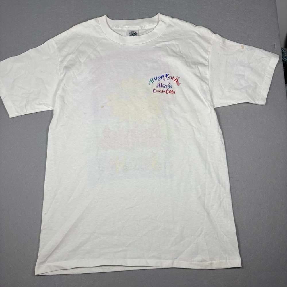 Vintage 90's Coca-Cola Red Hot Summer T-Shirt Men's Large White Graphic Print